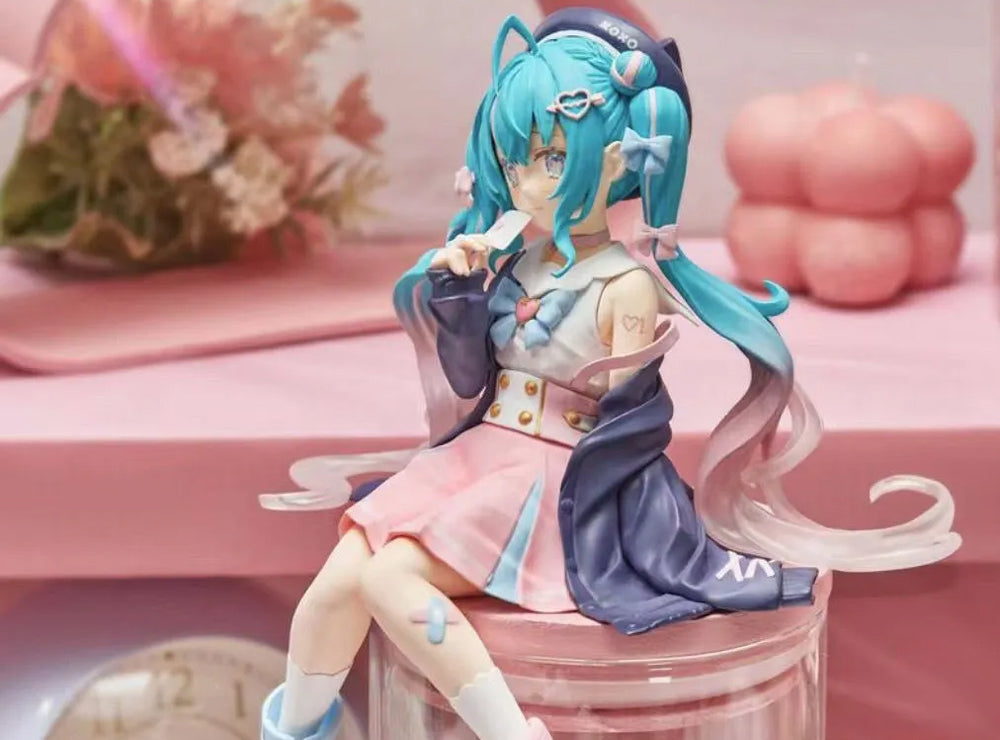 Hatsune Miku Noodle Stopper PVC Statue Hatsune Miku Love Sailor Purple Color Ver. 13 cm