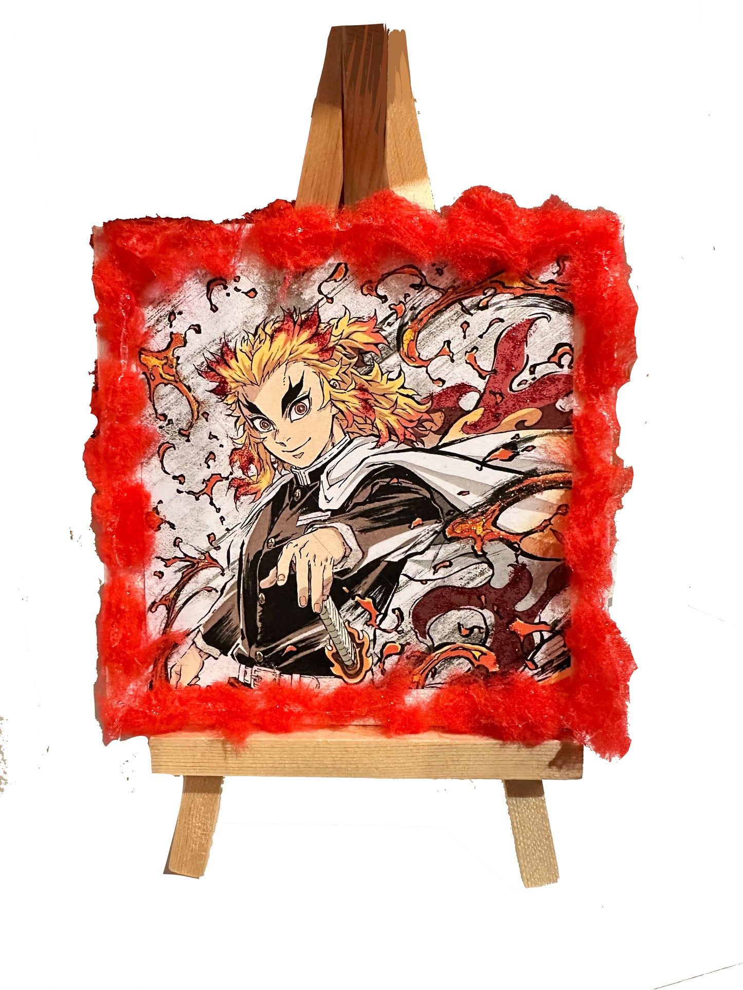 Demon Slayer - Κάδρο με γκλίτερ - Rengoku 13x13εκ