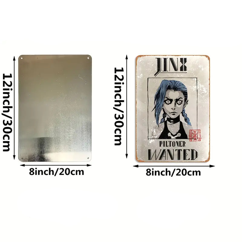 Μεταλλική Πινακίδα “Jinx Piltover Wanted” – Ρετρό Διακόσμηση