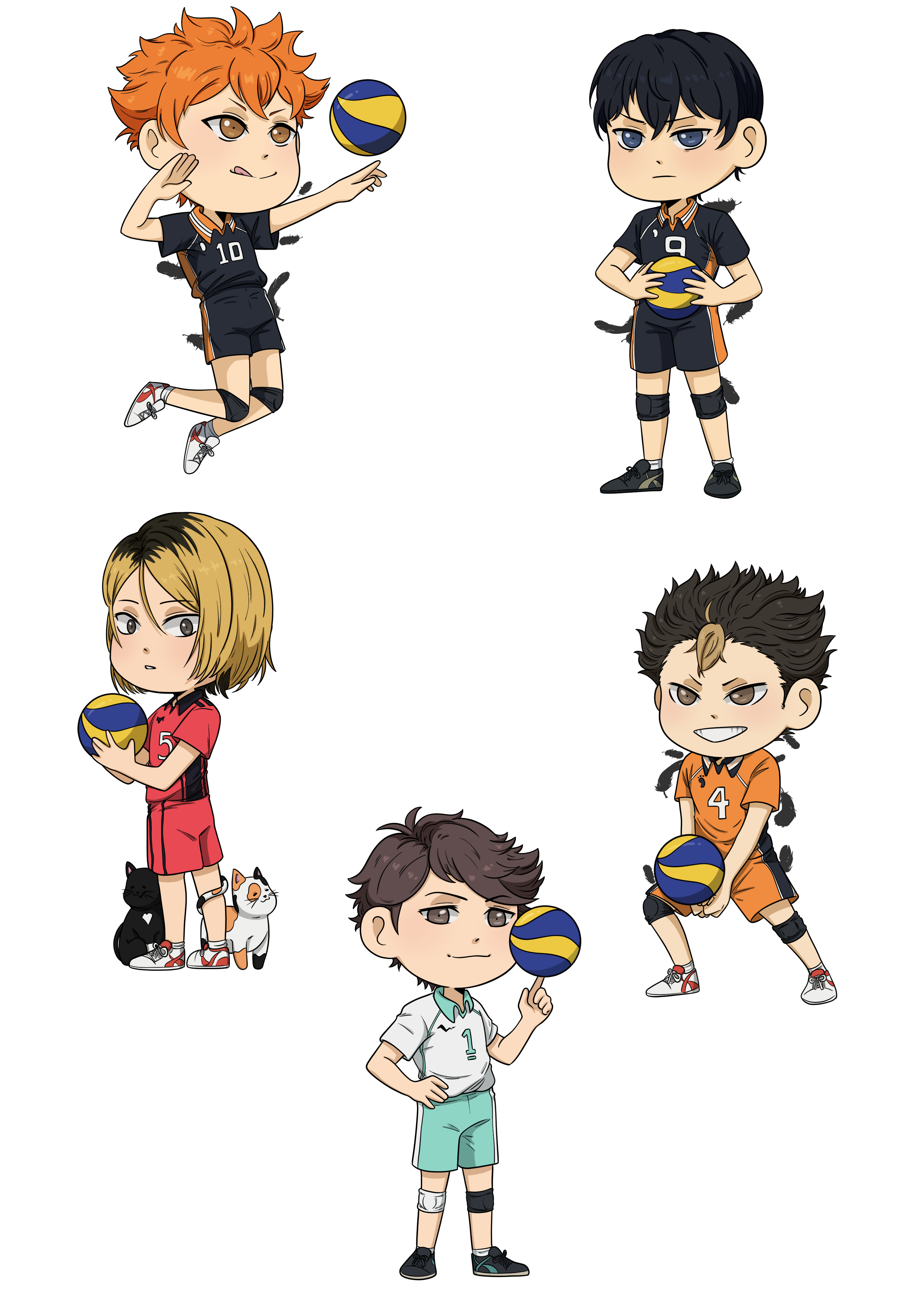 Σετ αυτοκόλλητα Haikyuu!!