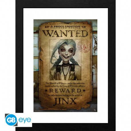 LEAGUE OF LEGENDS - Εκτυπωμένο Κάδρο "Jinx Wanted" 30x40 εκ
