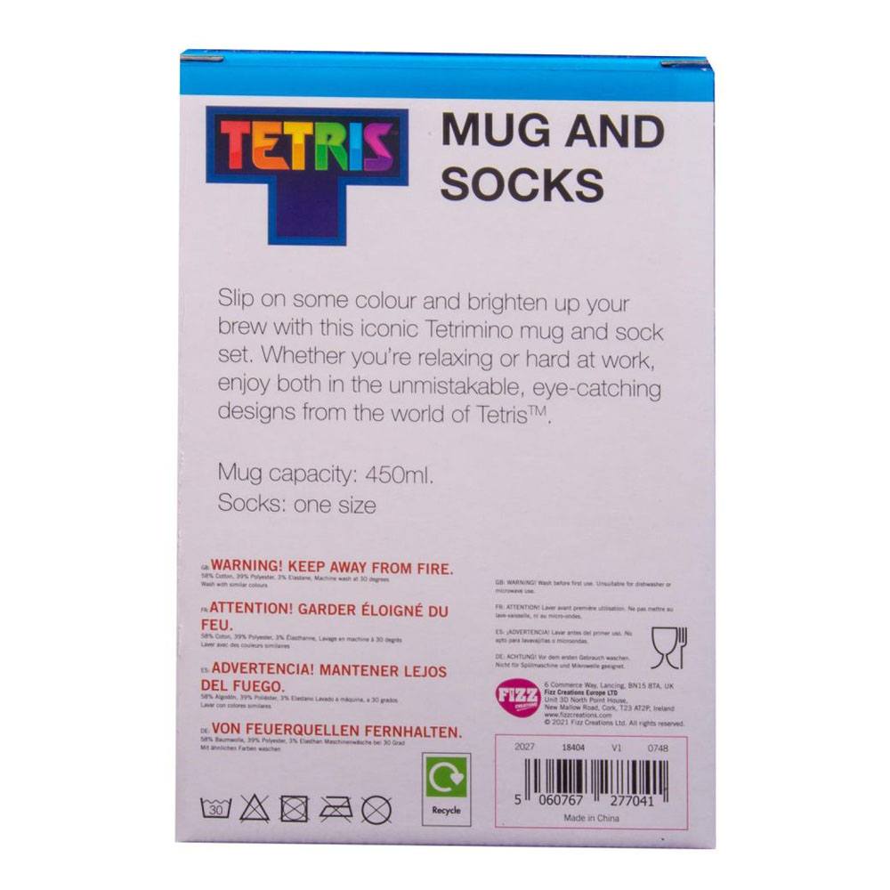 Tetris Mug & Socks Set Tetriminos