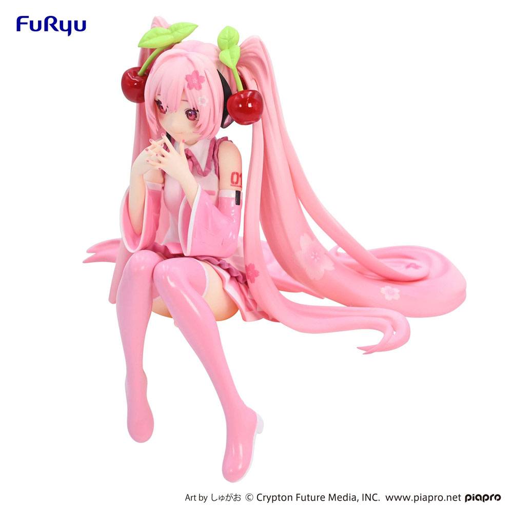 Hatsune Miku Noodle Stopper PVC Statue Sakura Miku 2023 14 cm