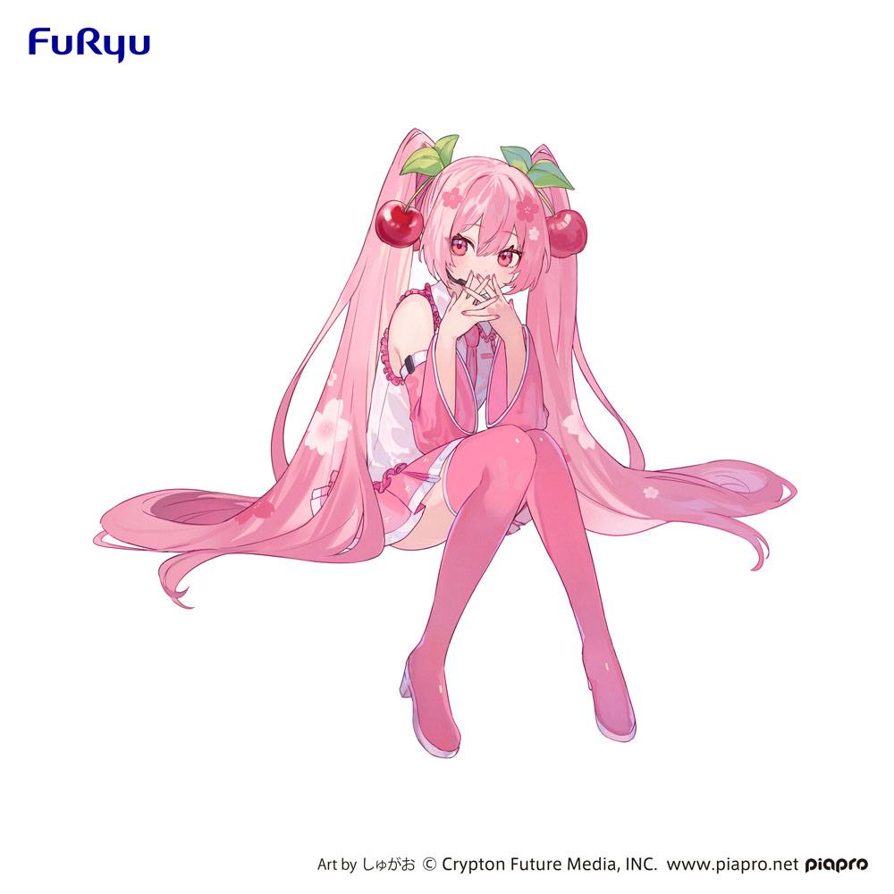 Hatsune Miku Noodle Stopper PVC Statue Sakura Miku 2023 14 cm