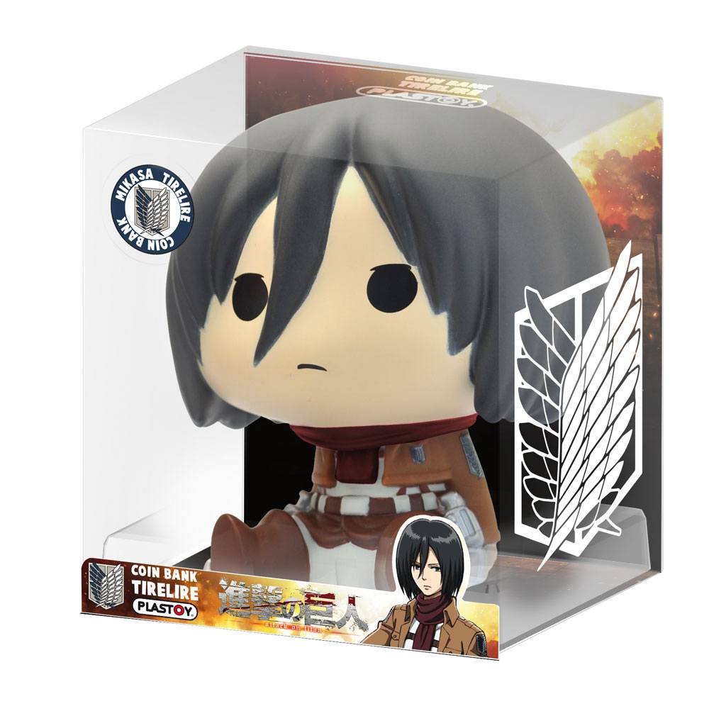 Attack on Titan Chibi Κουμπαράς Mikasa 16 εκ.