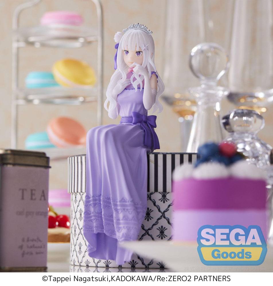 Re:Zero - Starting Life in Another World: Lost in Memories PM Perching PVC Statue Emilia (Dressed-Up Party) 14 cm