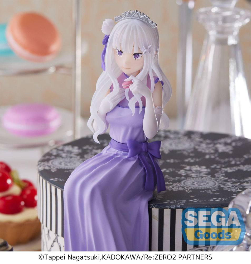 Re:Zero - Starting Life in Another World: Lost in Memories PM Perching PVC Statue Emilia (Dressed-Up Party) 14 cm