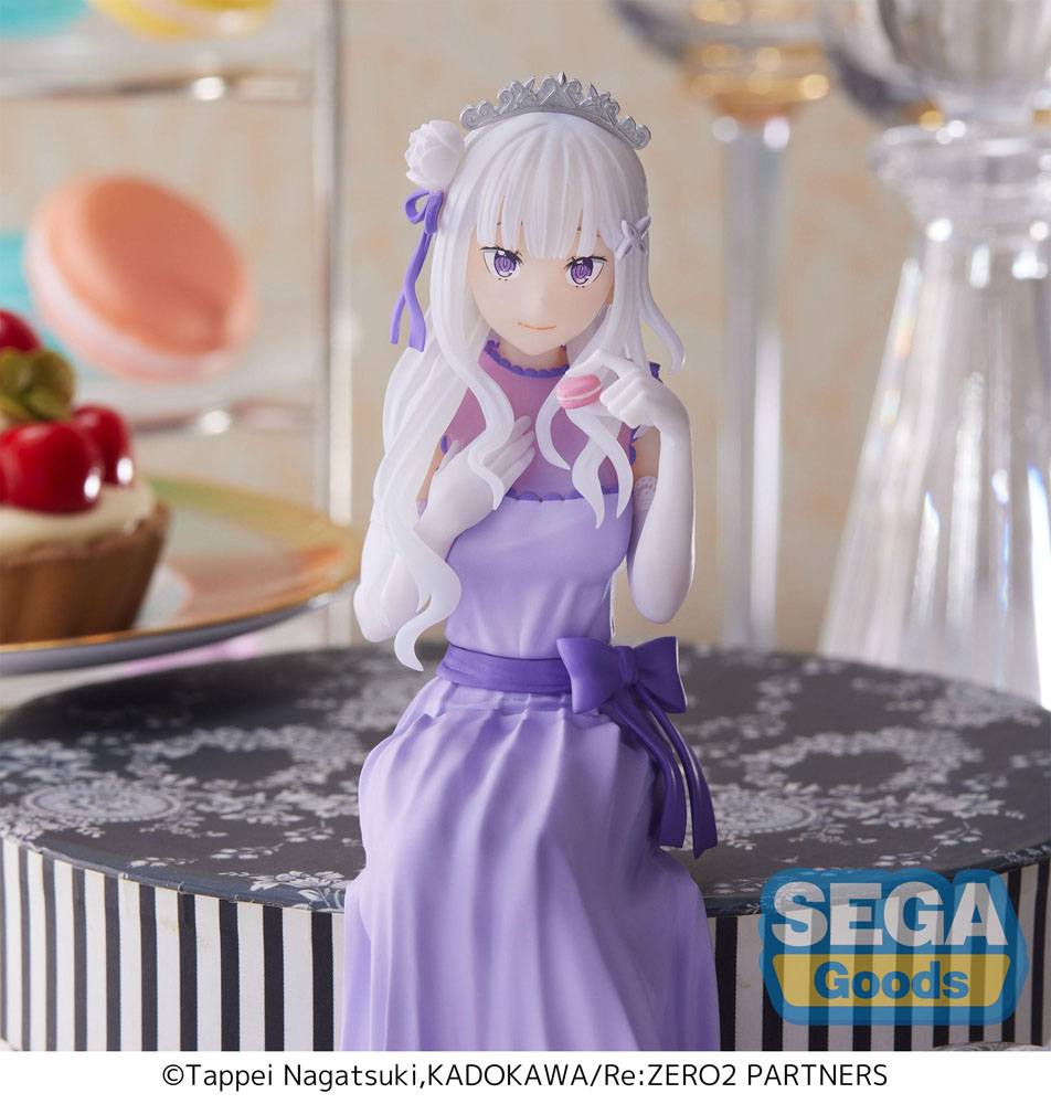 Re:Zero - Starting Life in Another World: Lost in Memories PM Perching PVC Statue Emilia (Dressed-Up Party) 14 cm