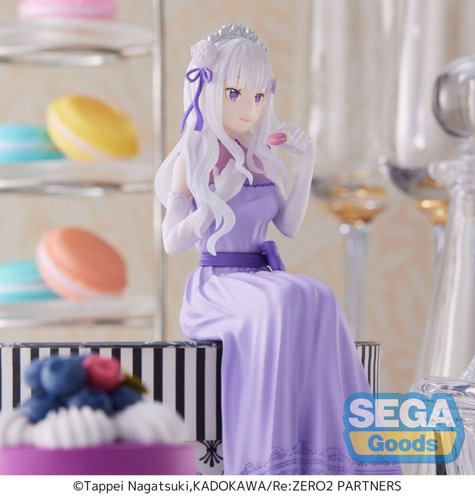 Re:Zero - Starting Life in Another World: Lost in Memories PM Perching PVC Statue Emilia (Dressed-Up Party) 14 cm