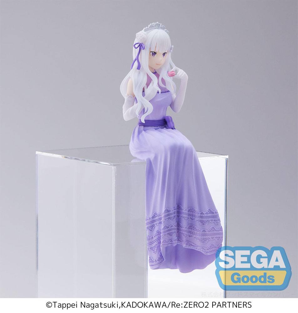 Re:Zero - Starting Life in Another World: Lost in Memories PM Perching PVC Statue Emilia (Dressed-Up Party) 14 cm