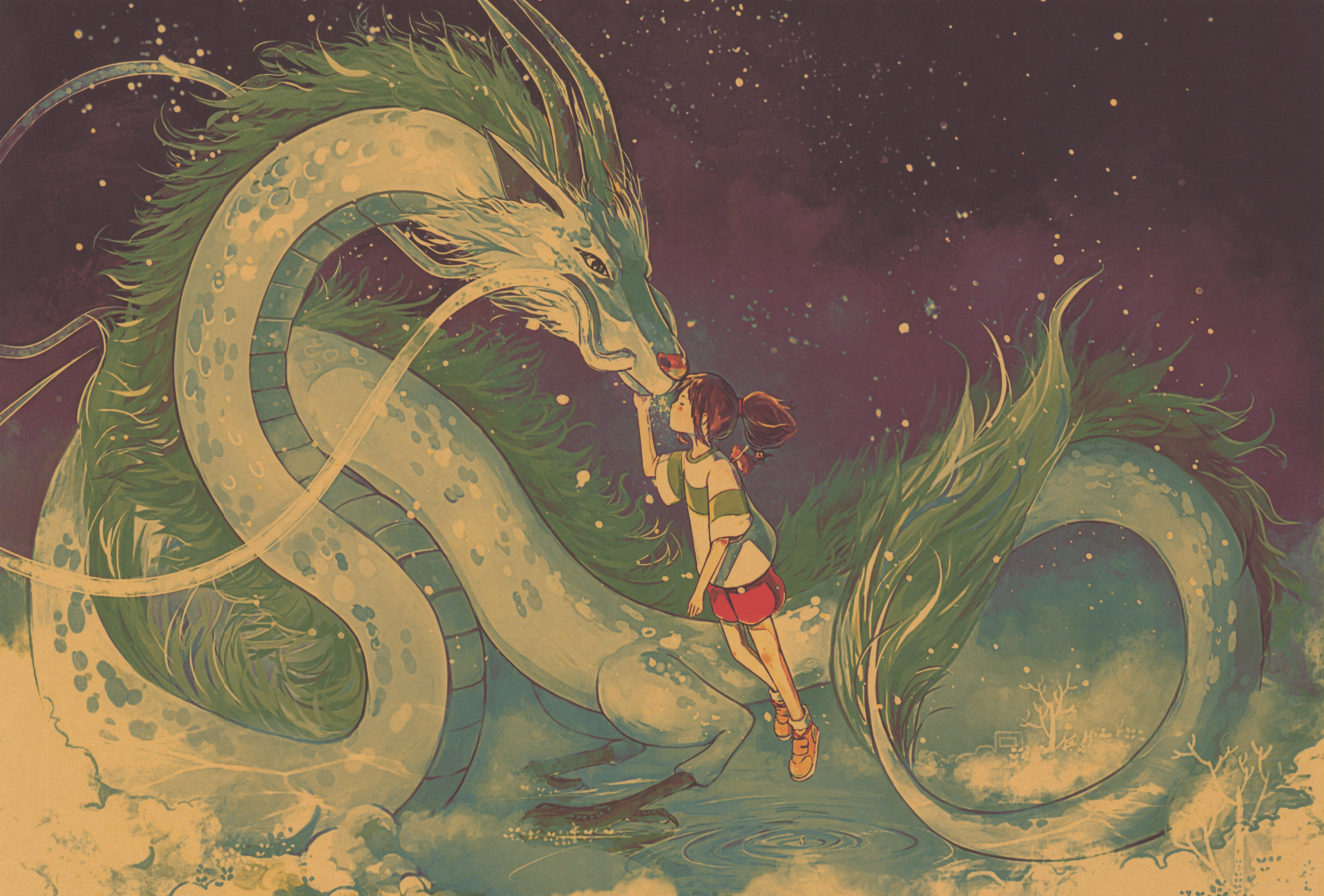 Spirited Away Poster Δράκος Haku