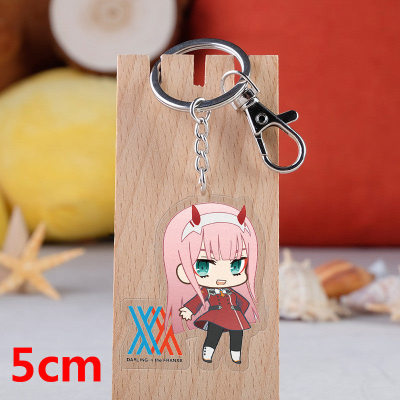 Darling in the FranXX Zero Two "002, Iota" Keychain