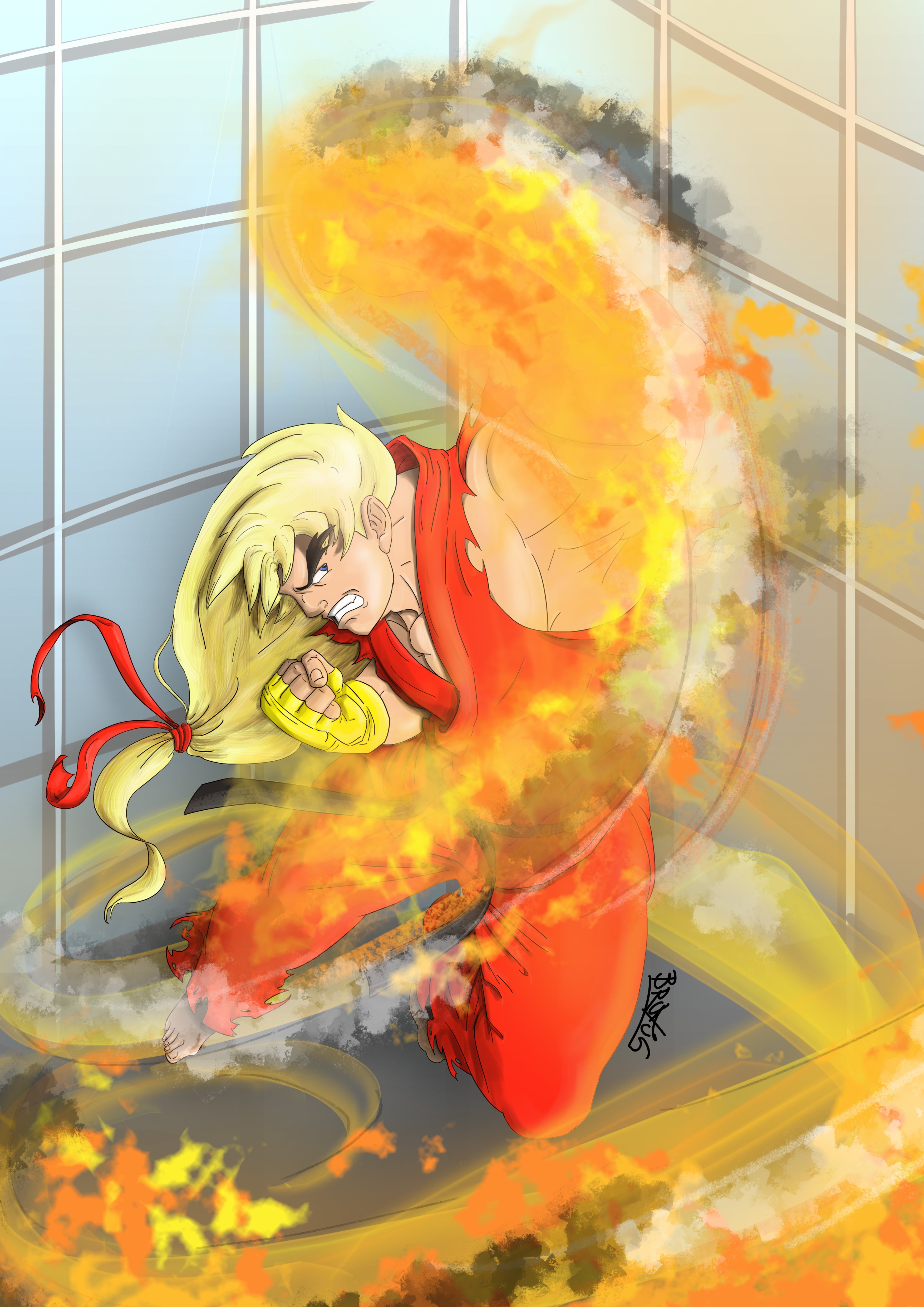 Αφίσα Street Fighter - Ken Masters, Shoryuken