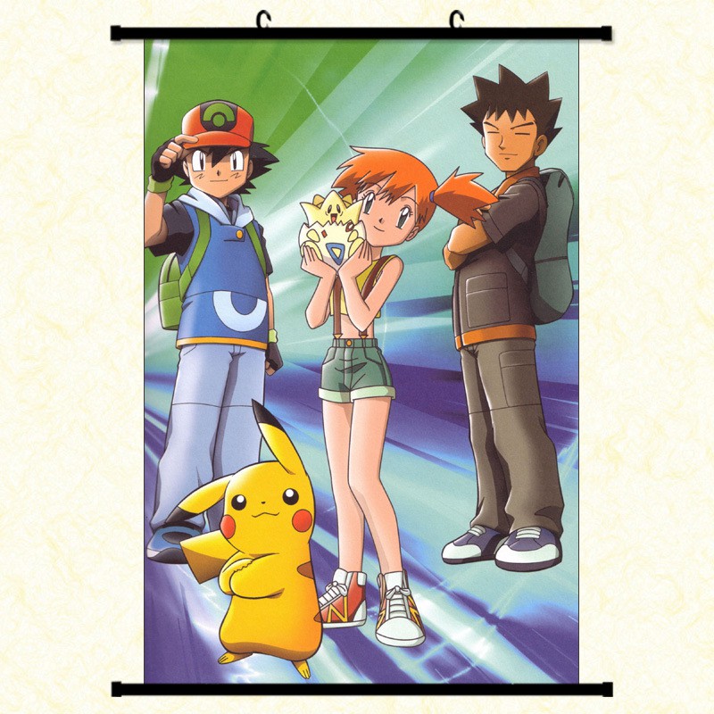 Pokémon Ash & Friends! Wall Scroll