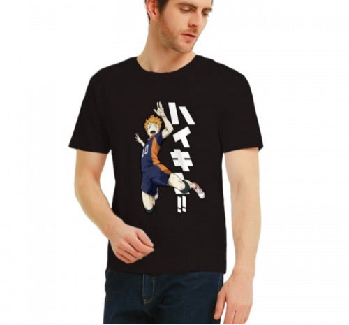 Haikyuu Μαύρη μπλουζάκι με τον Shouyou Hinata