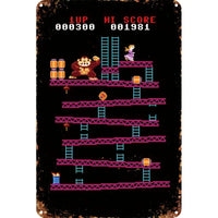 Μεταλλική Πινακίδα “Donkey Kong Retro” – Εικαστική Διακόσμηση Τοίχου