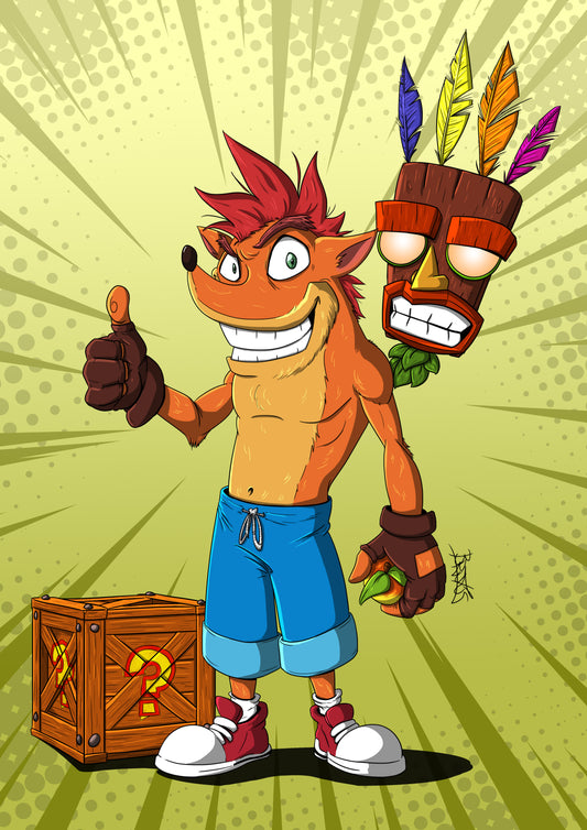 Αφίσα Crash Bandicoot & Aku-Aku