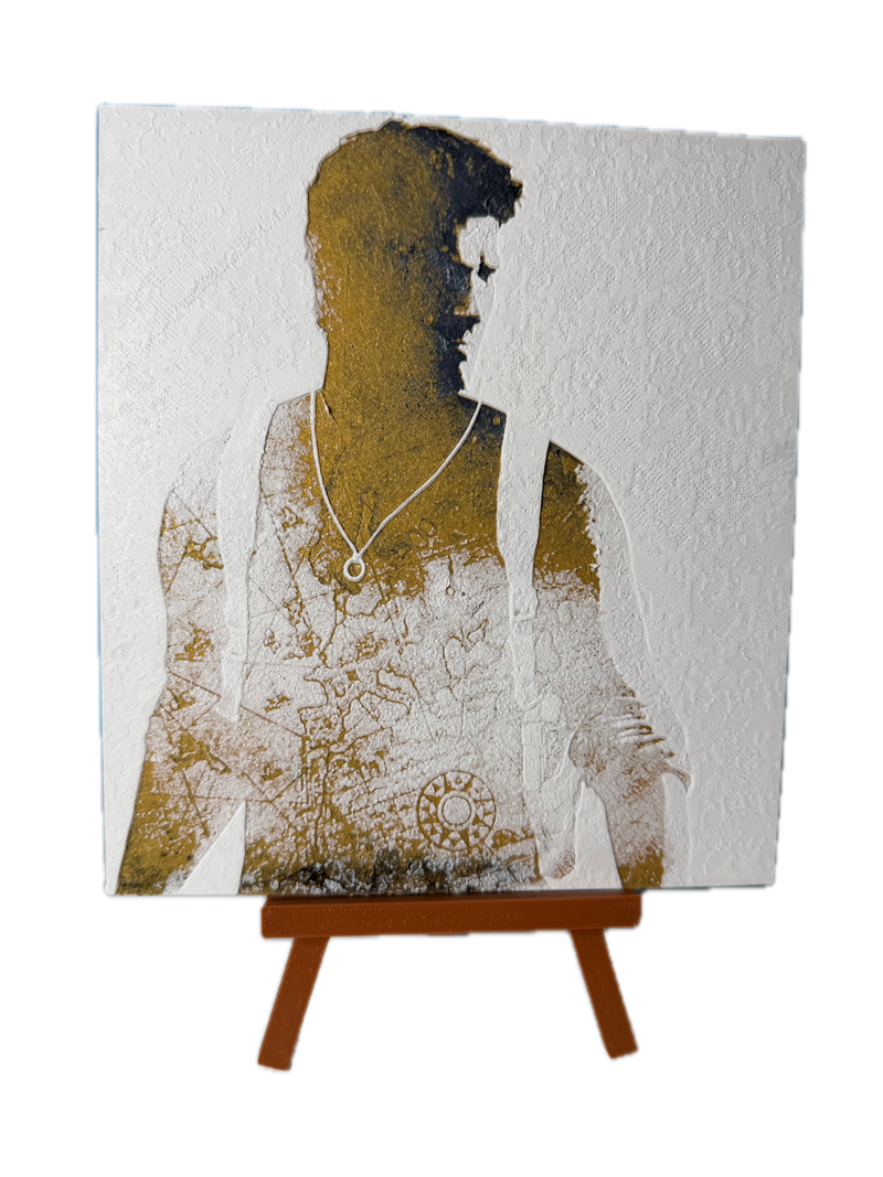 3D Καδράκι + Καβαλέτο Uncharted Nathan Drake