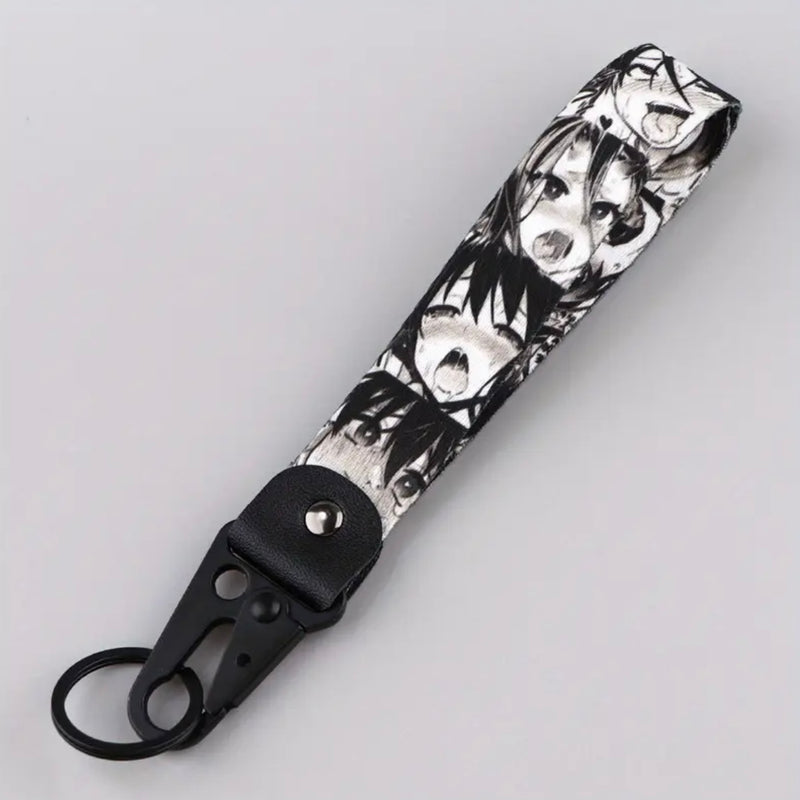 Ahegao Wooven Keychain