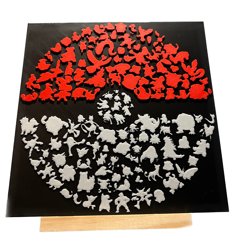 3D Καδράκι Pokeball