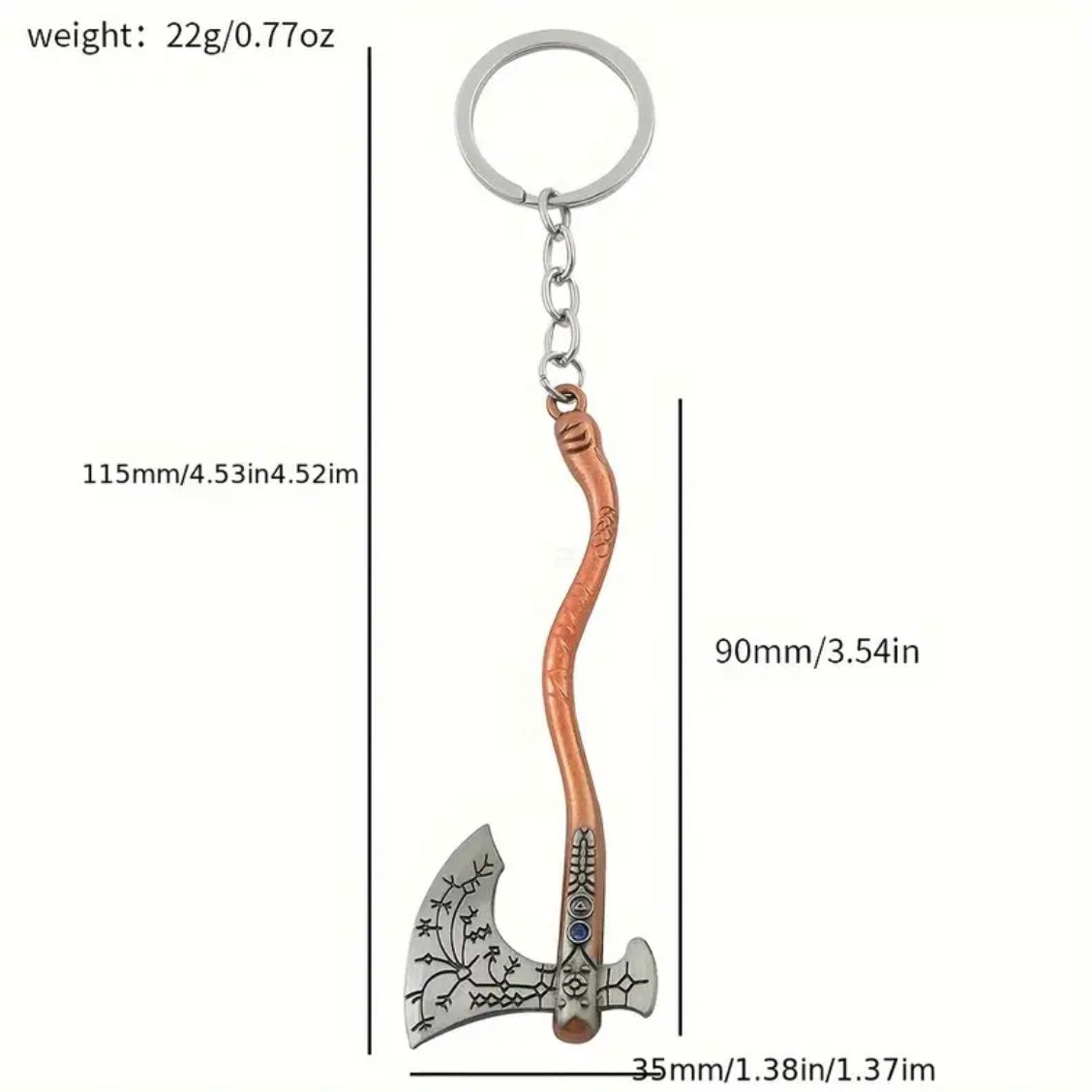 God of War Leviathan Axe Metal Keychain
