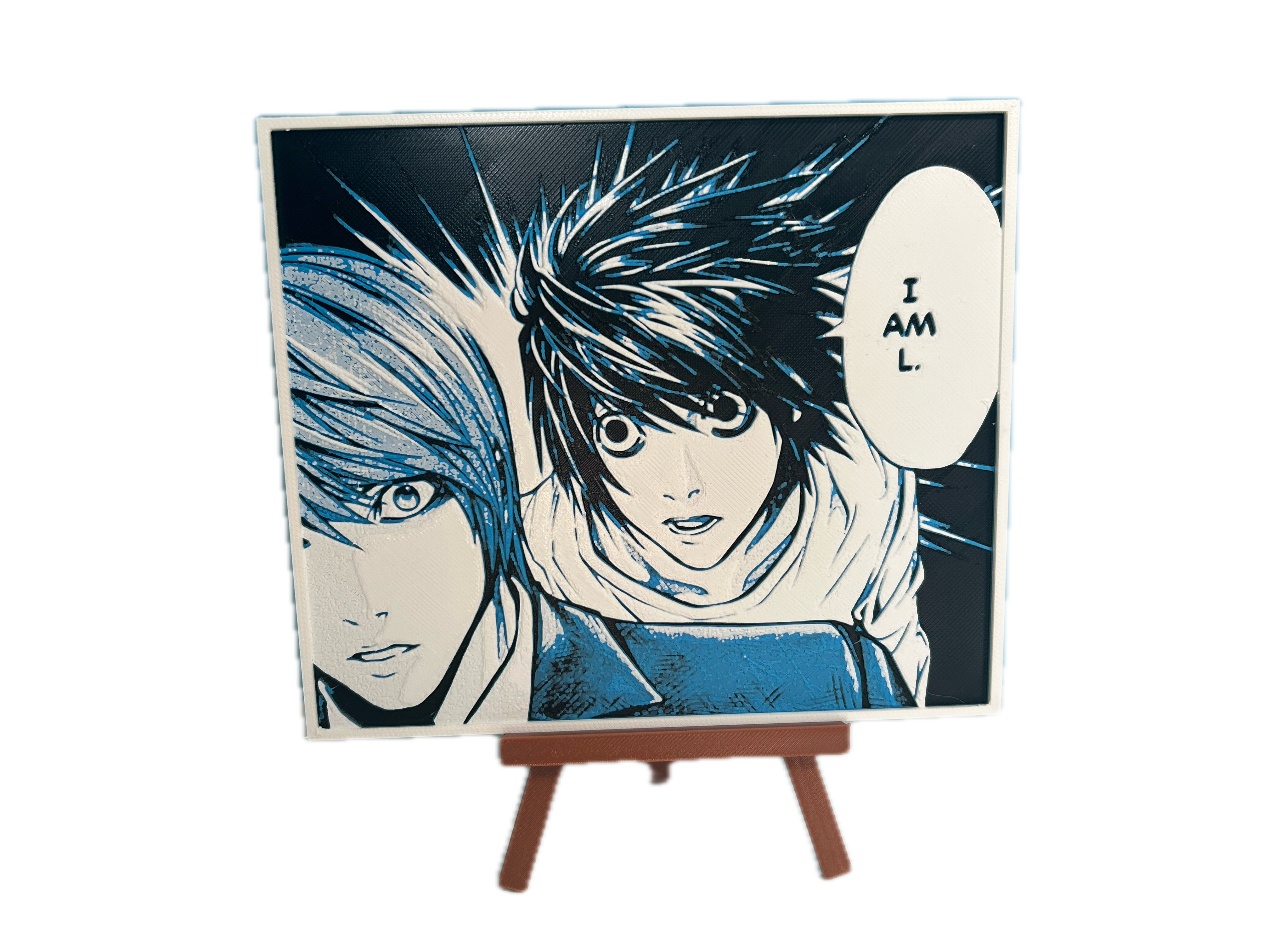 3D καδράκι + Καβαλέτο Death Note L και Kira