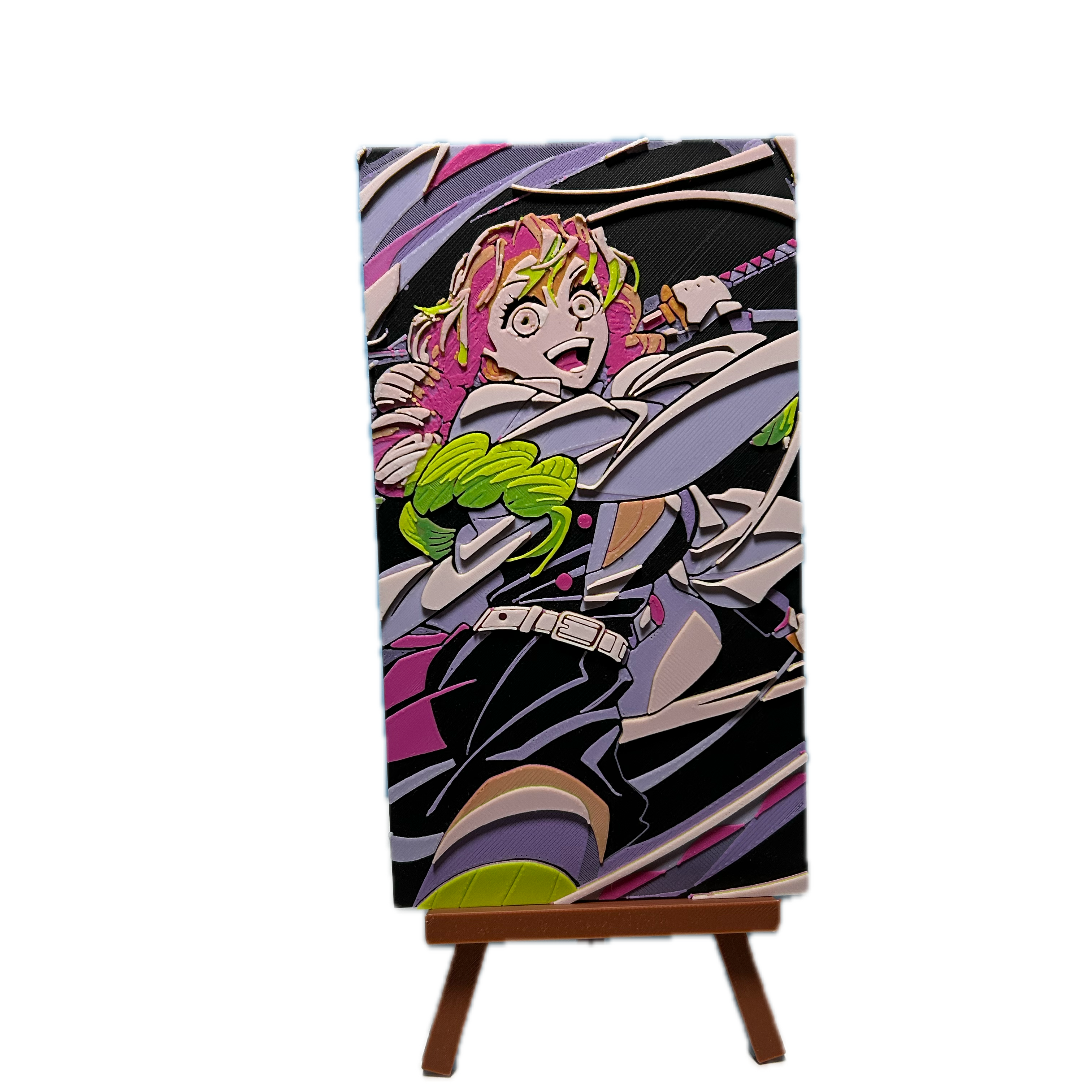 3D Καδράκι + Καβαλέτο Demon Slayer Mitsuri Kanroji