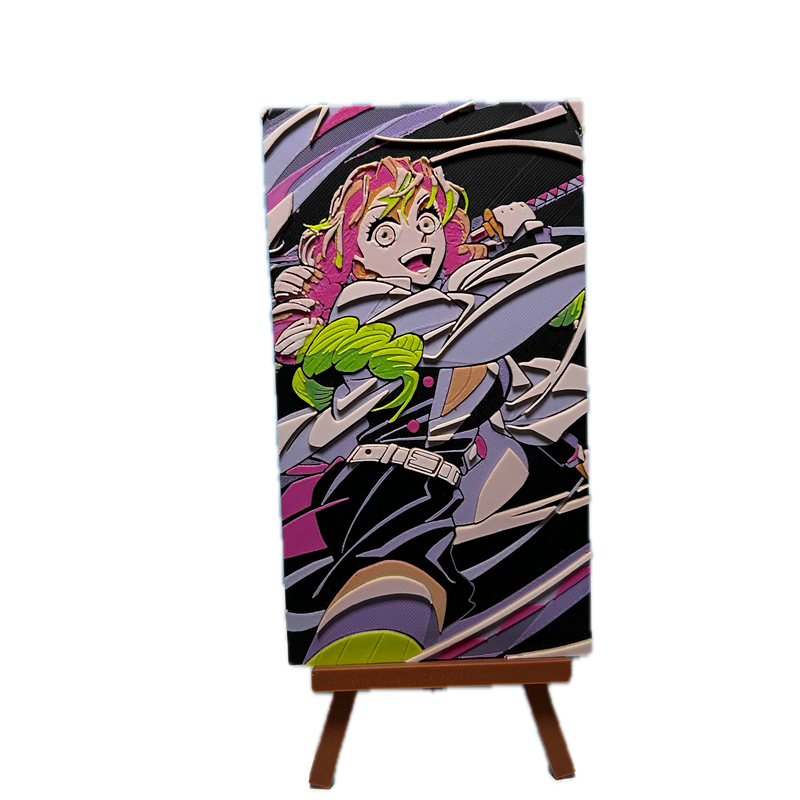 3D Καδράκι + Καβαλέτο Demon Slayer Mitsuri Kanroji