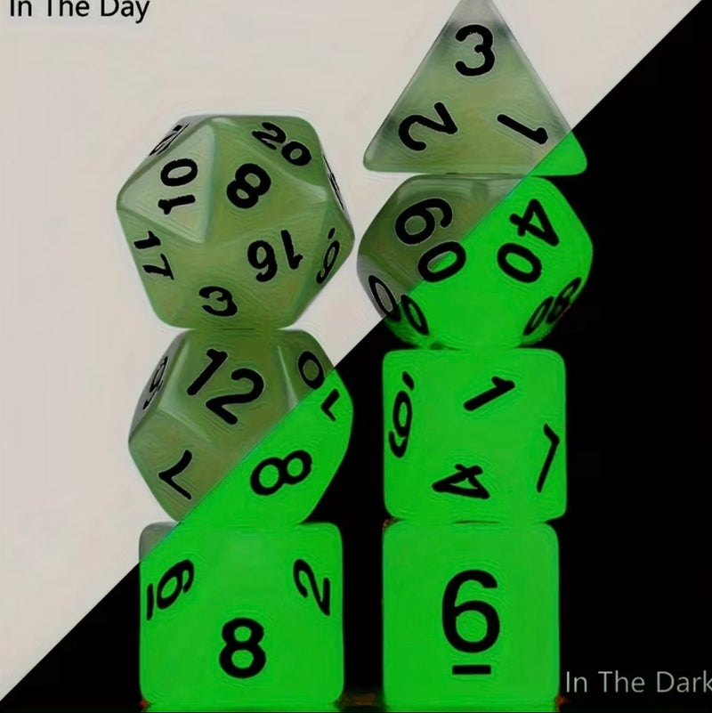 Glow in the Dark Dice Set