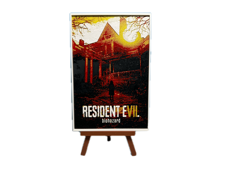 3D καδράκι + Καβαλέτο Resident Evil VII