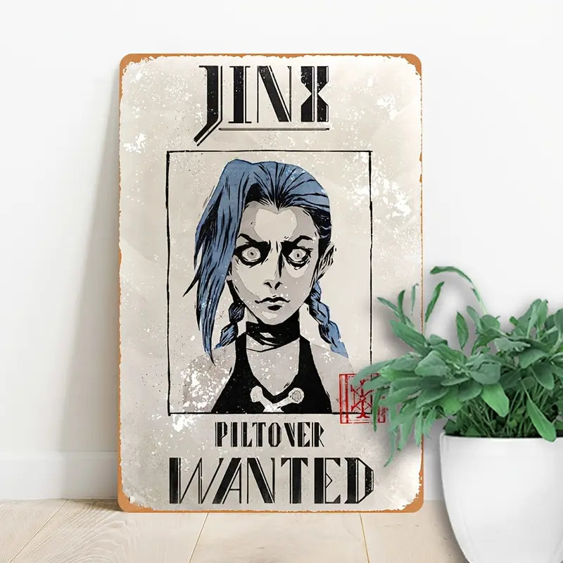 Μεταλλική Πινακίδα “Jinx Piltover Wanted” – Ρετρό Διακόσμηση