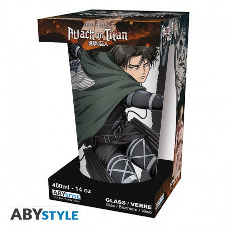 ATTACK ON TITAN - Large Glass - 400ml - Levi