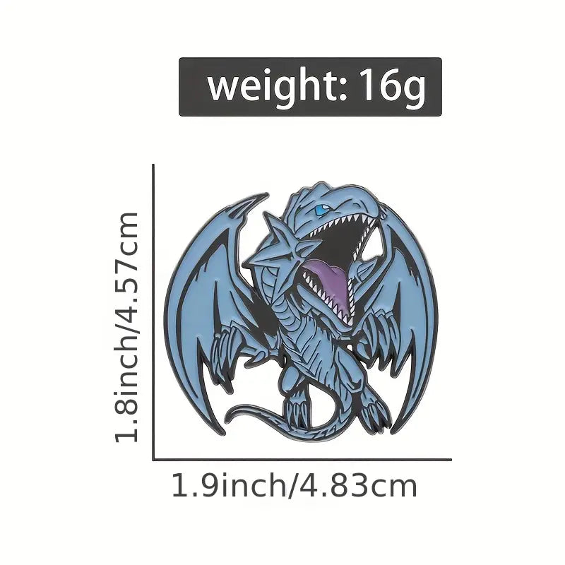 Καρφίτσα “Blue-Eyes White Dragon” – Εμπνευσμένη από το Yu-Gi-Oh!