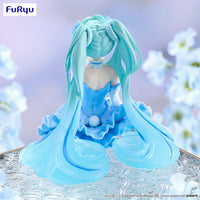 Hatsune Miku Noodle Stopper PVC Statue Flower Fairy Nemophila Pail Blue Color Ver. 15 cm