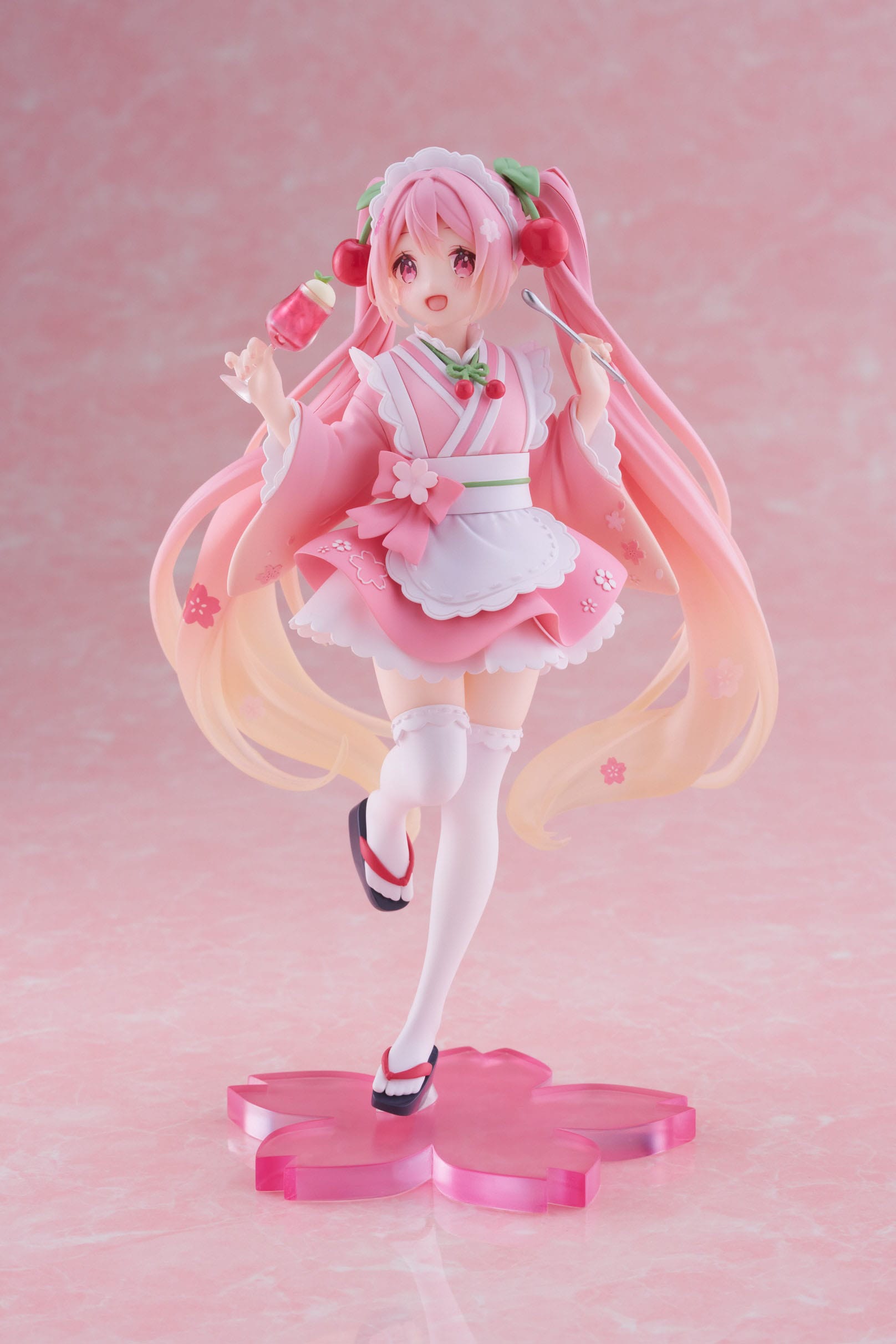 Hatsune Miku PVC Statue Newley Written Sakura Miku Japanese Cafe Ver. 18 cm