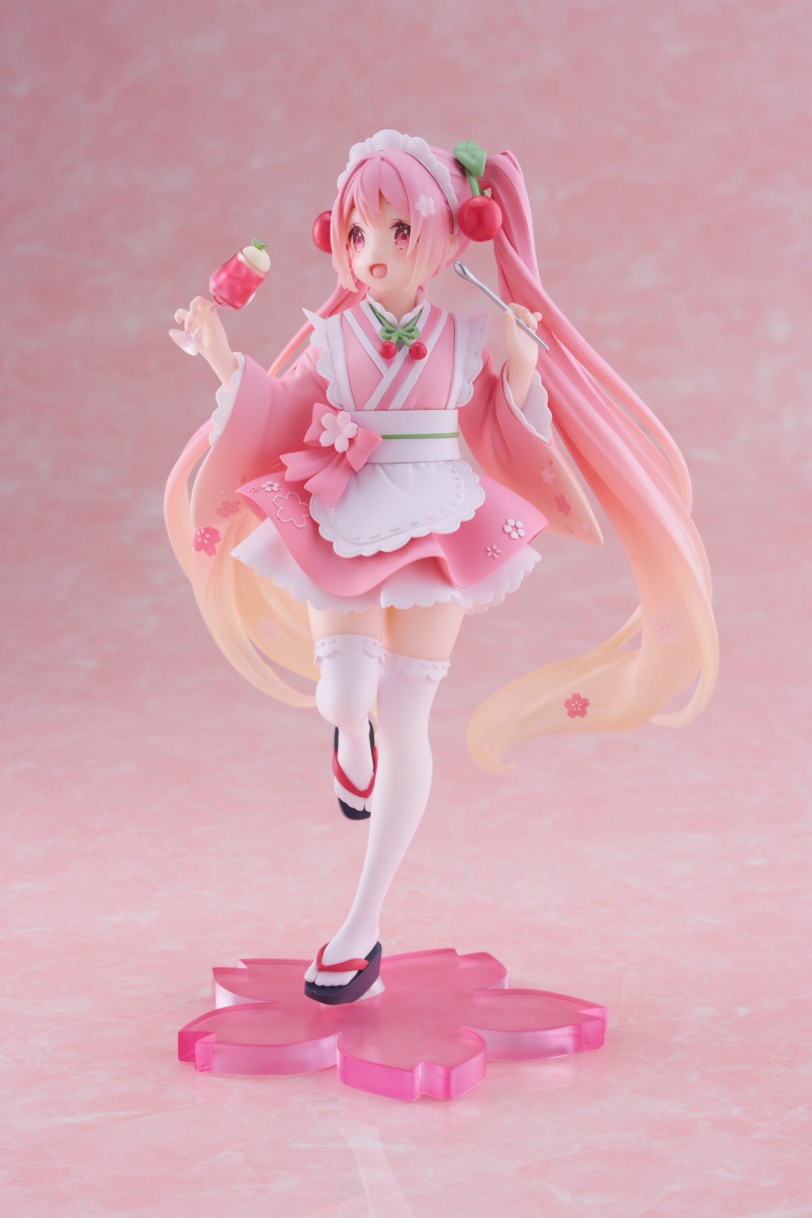 Hatsune Miku PVC Statue Newley Written Sakura Miku Japanese Cafe Ver. 18 cm