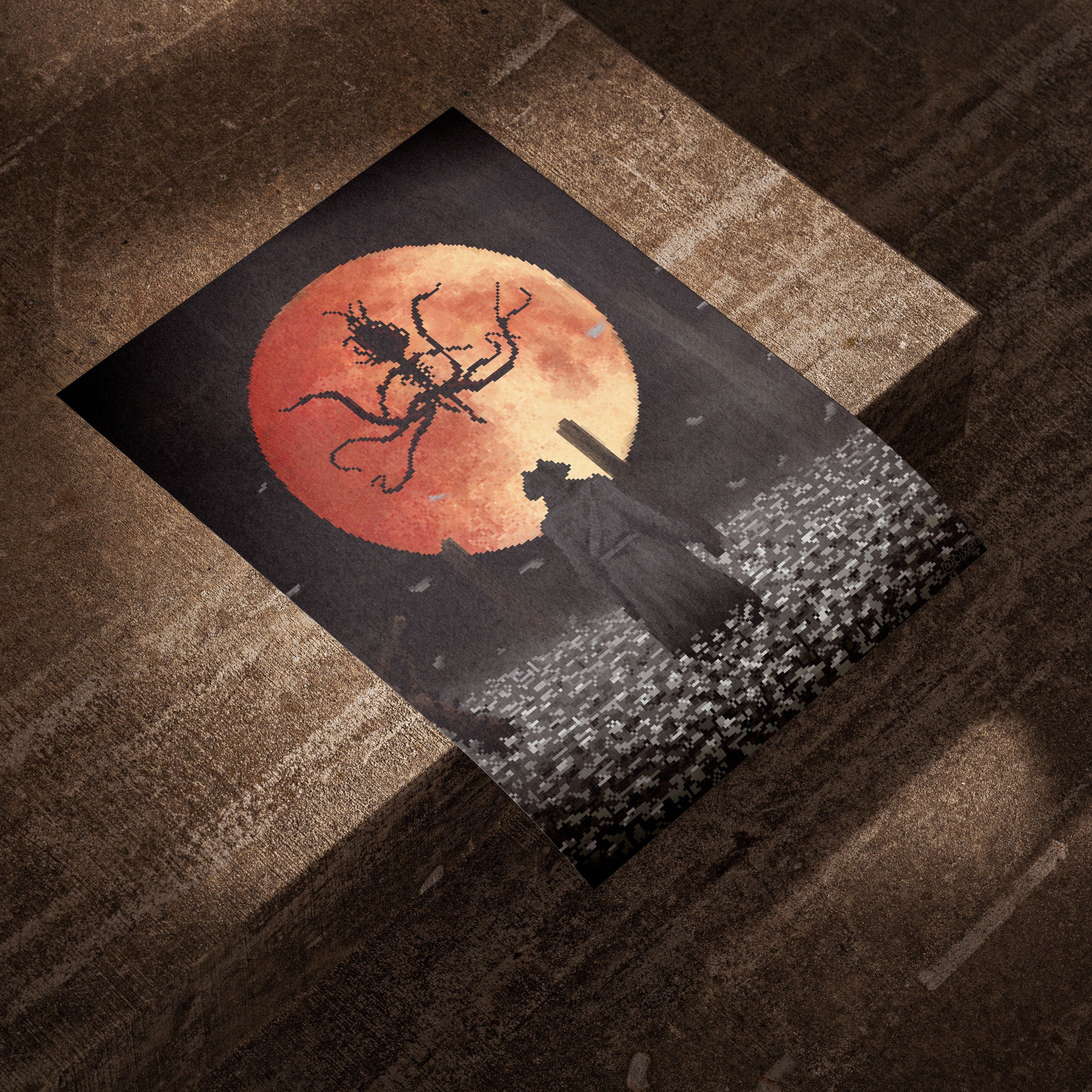 Hunter at the Red Moon | pixelakiaa (A3)