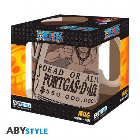 ONE PIECE - Mug - 460ml - Wanted Ace - cardboard