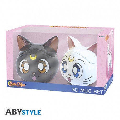 Sailor Moon - Gift set 3D mugs Luna & Artemis
