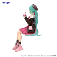 Hatsune Miku Noodle Stopper PVC Statue Autumn Date Pink Color Ver. 14 cm