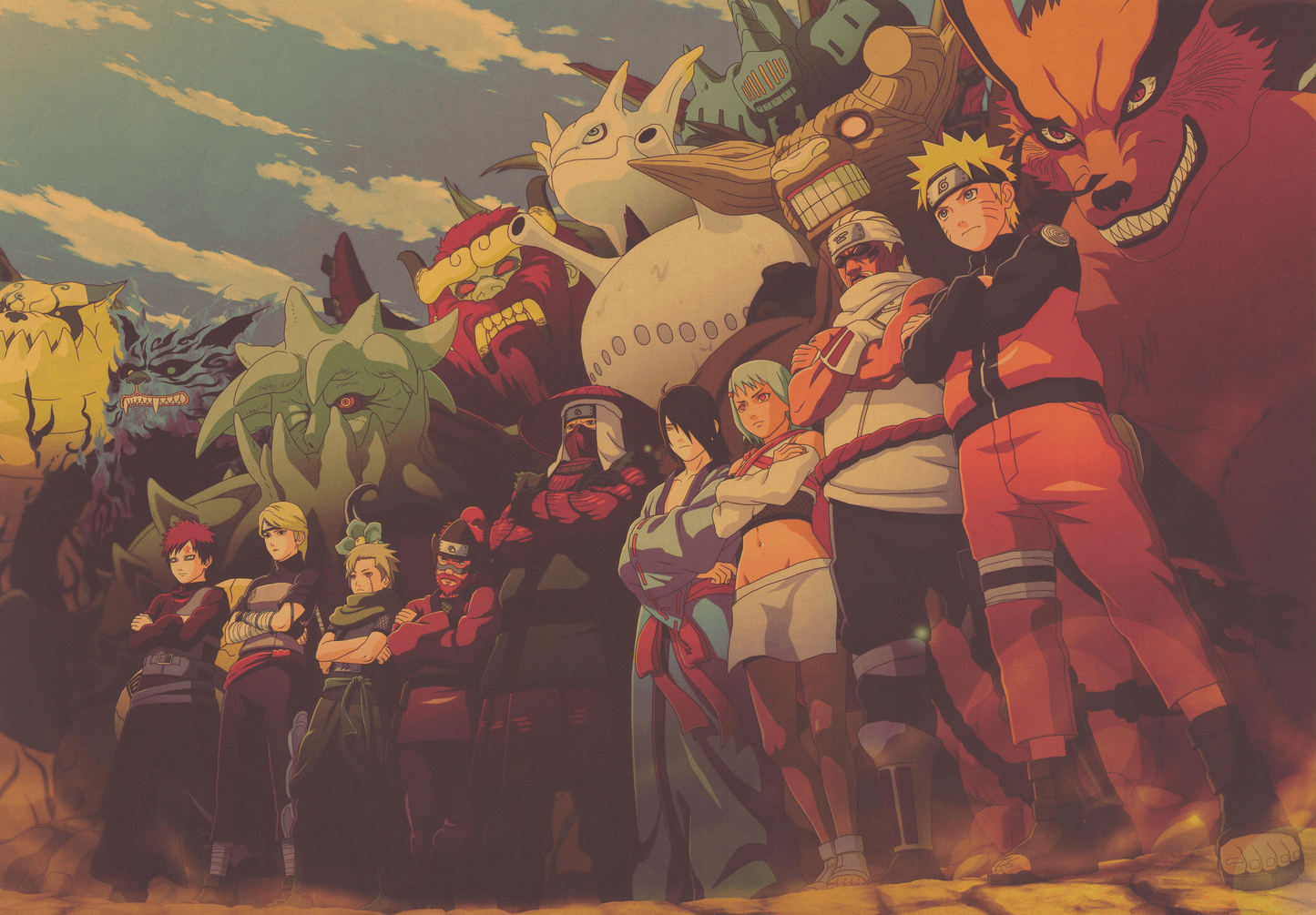Naruto αφίσα σύνθεση χαρακτήρων