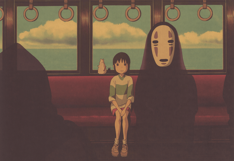 Spirited Away Poster Kaonashi και Chihiro Ogino