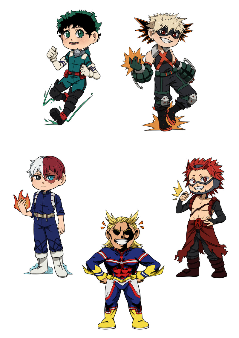 Σετ αυτοκόλλητα My Hero Academia All Might και Μαθητές