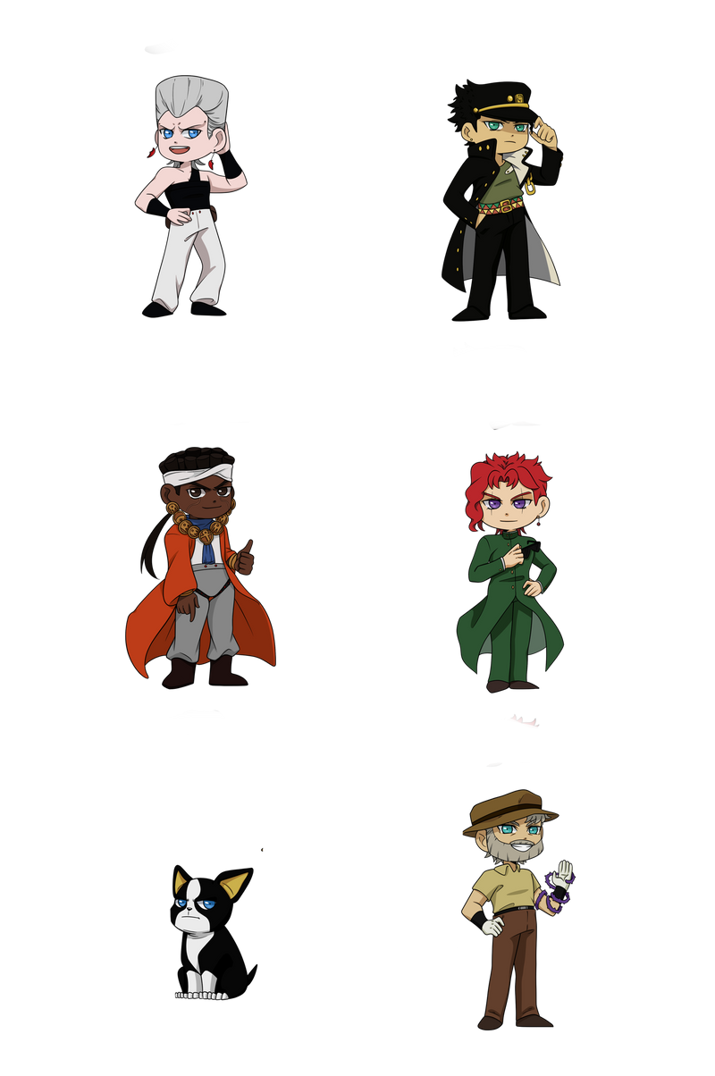 Σετ αυτοκόλλητα Jojo's Bizarre Adventres Part 3