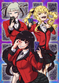 Kakegurui - Αφίσα Yumeko Jabami, Kirari Momobami και Mary Saotome