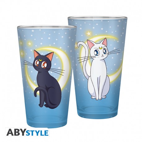 Sailor Moon - Μεγάλο ποτήρι - 400ml - Luna & Artemis