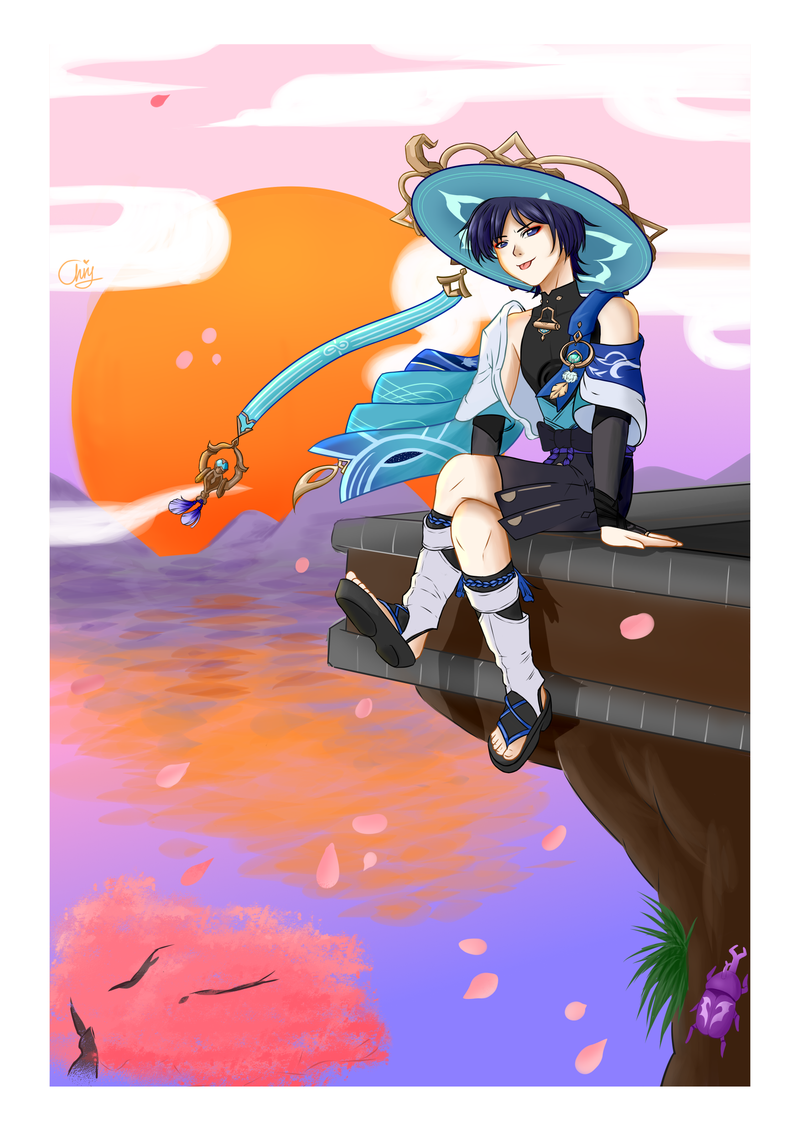 Genshin Impact - Wanderer αφίσα