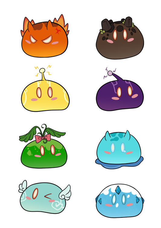 Σετ αυτοκόλλητα Genshin Impact: Slime series